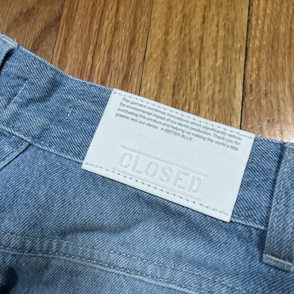 Closed Patchwork 2-Tone Denim High Rise Crop Jean Sz 28”x27” Cotton Italy Grunge - Picture 12 of 12